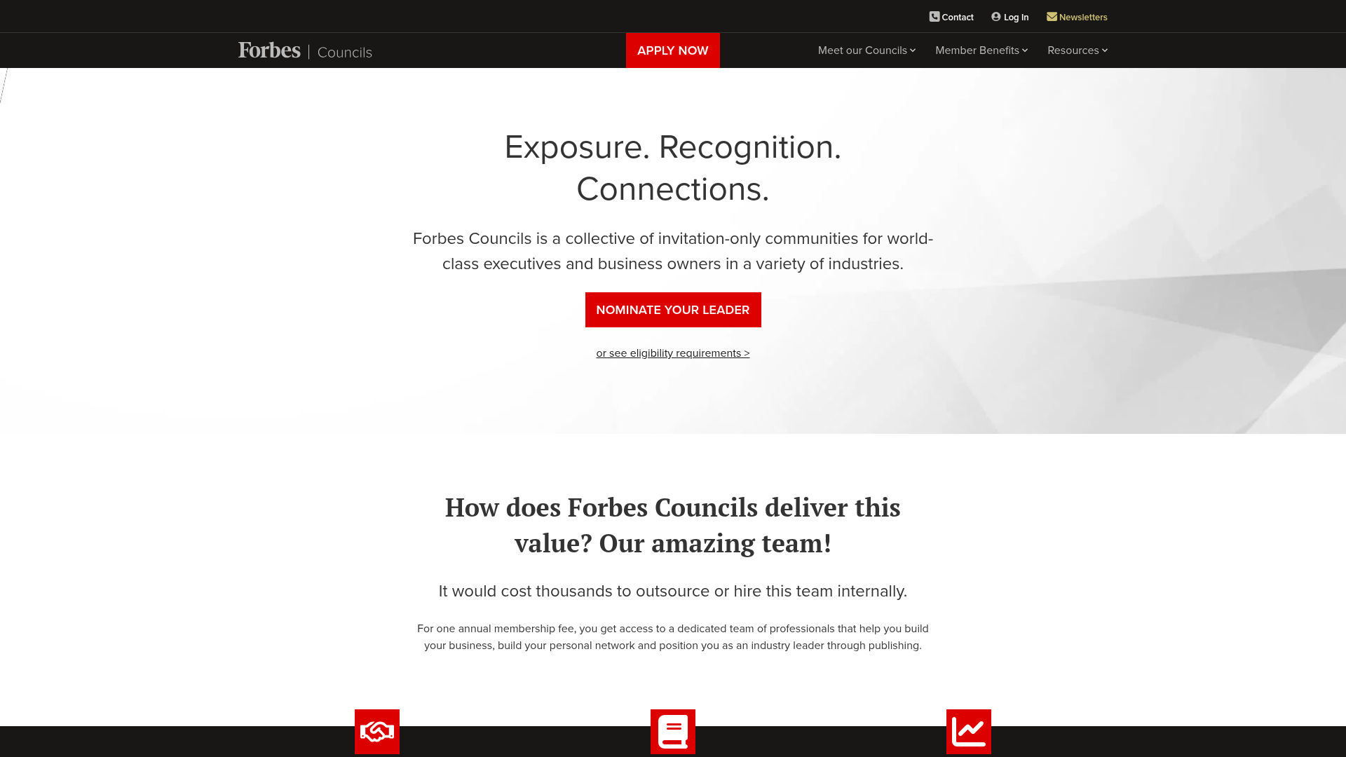 Screenshot of Forbes Councils nomination page